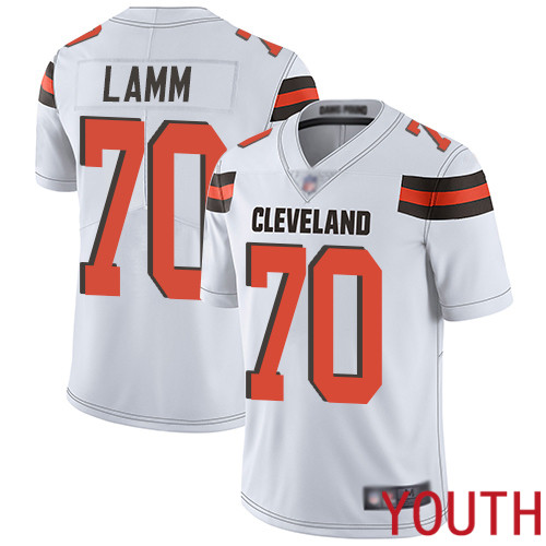 Cleveland Browns Kendall Lamm Youth White Limited Jersey 70 NFL Football Road Vapor Untouchable